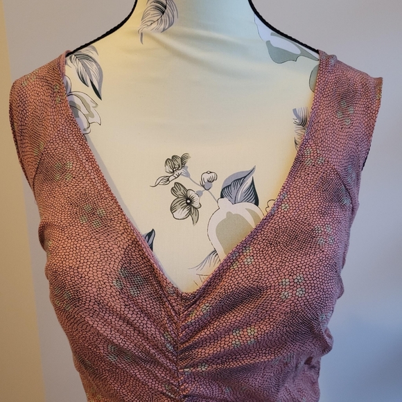 Club Monaco Pink Ruched Bodycon Dress - Picture 3 of 5